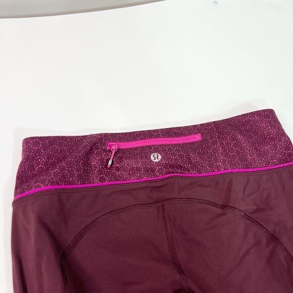 lululemon athletica Swift Speed Tight Leggings Womens 6 Burgundy Pink High Rise - Picture 8 of 13